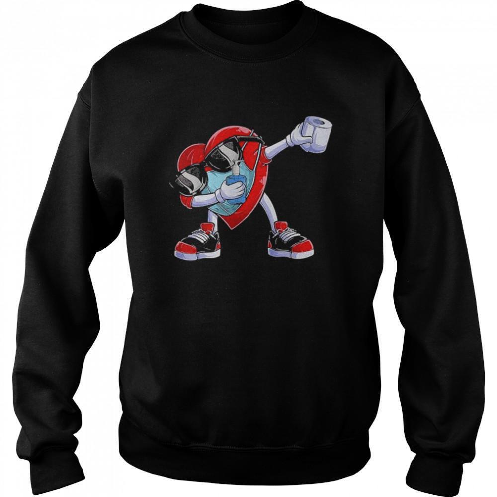 Heart Wearing Mask Sweatshirt